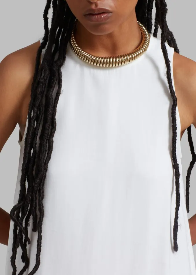 The Frankie Shop Phoebe Sleeveless Maxi Dress 8211 White Shop Dresses