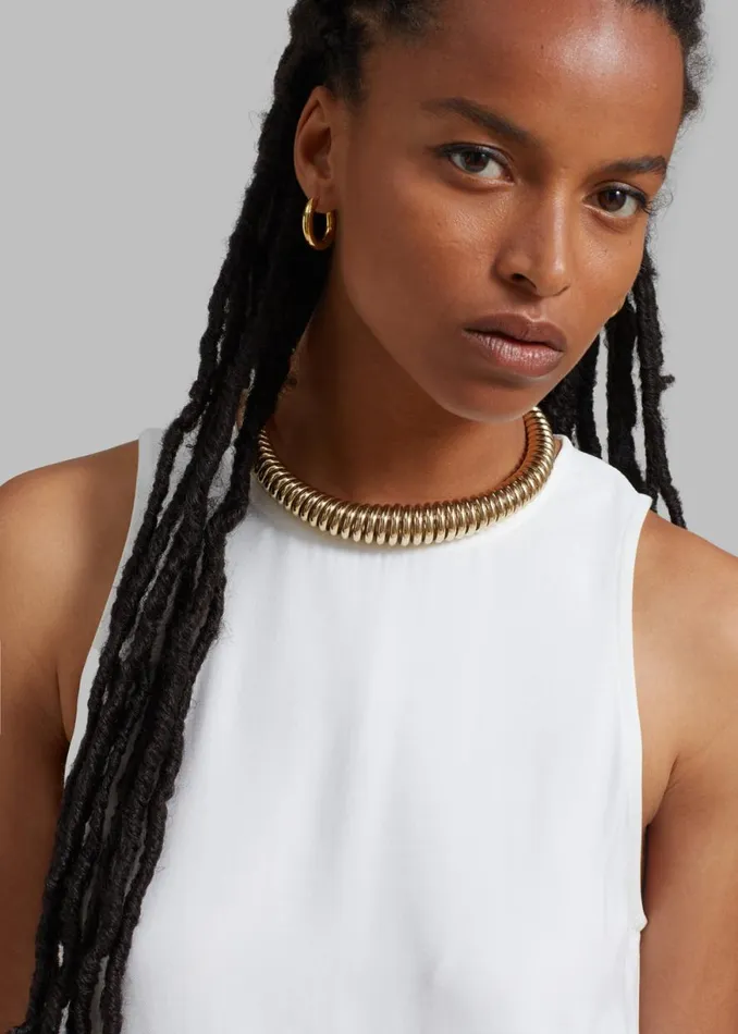 The Frankie Shop Phoebe Sleeveless Maxi Dress 8211 White Shop Dresses