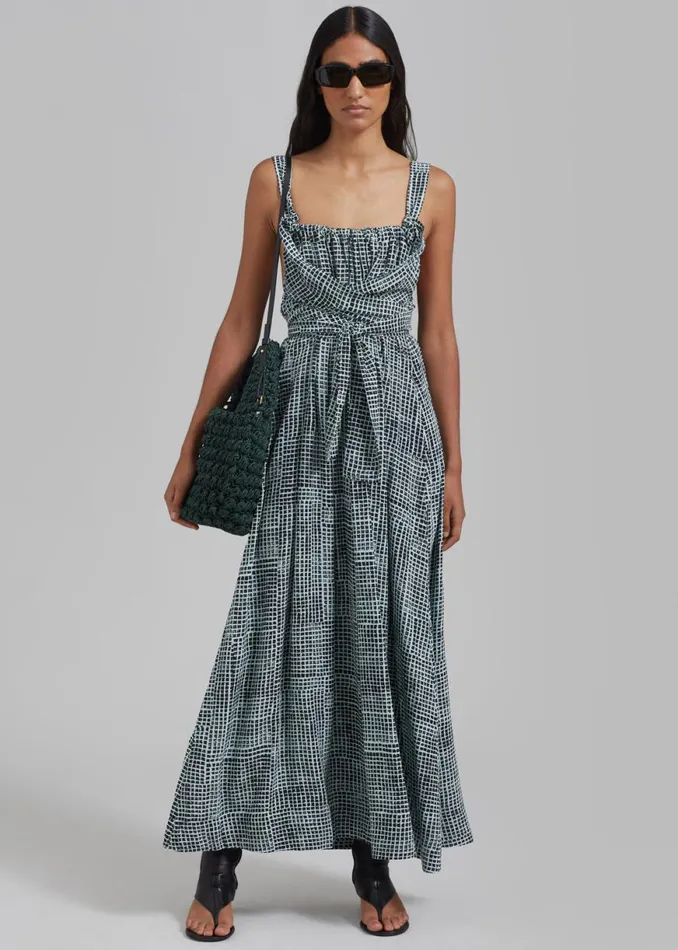 The Frankie Shop Proenza Schouler White Label Viscose Flou Wrap Dress 8211 BlackPaper Mint Shop Dresses