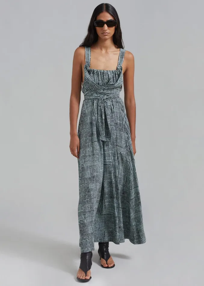 The Frankie Shop Proenza Schouler White Label Viscose Flou Wrap Dress 8211 BlackPaper Mint Shop Dresses