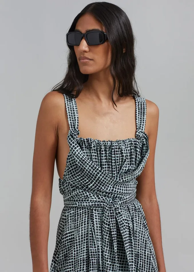 The Frankie Shop Proenza Schouler White Label Viscose Flou Wrap Dress 8211 BlackPaper Mint Shop Dresses