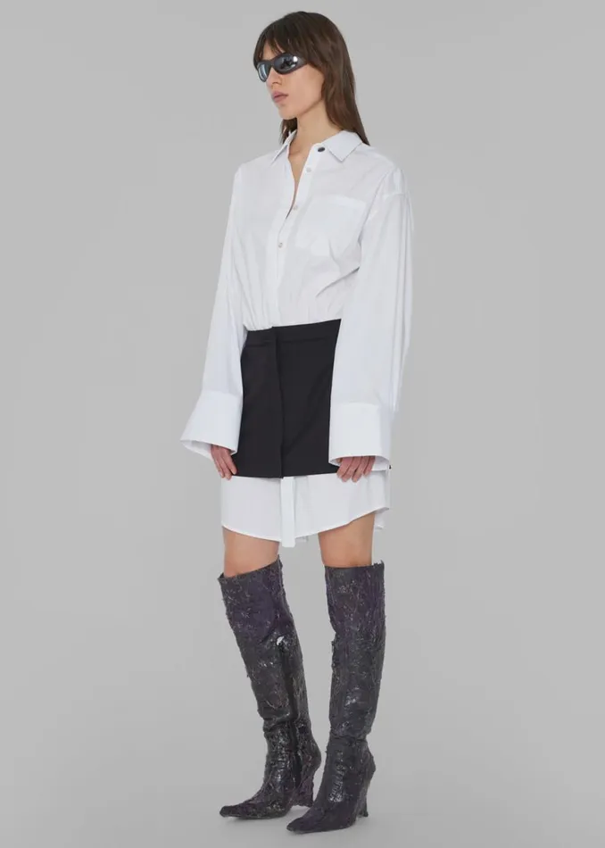 The Frankie Shop REMAIN Layered Suiting Dress 8211 Black Shop Clothing