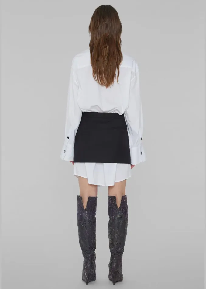 The Frankie Shop REMAIN Layered Suiting Dress 8211 Black Shop Clothing