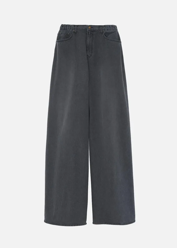 The Frankie Shop Sasha Wide Leg Jeans 8211 Dark Grey Shop Clothing