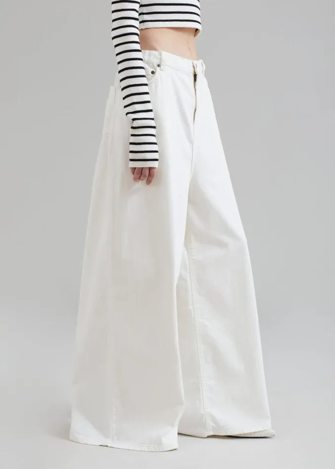 The Frankie Shop Sasha Wide Leg Jeans 8211 Off White Shop Denim
