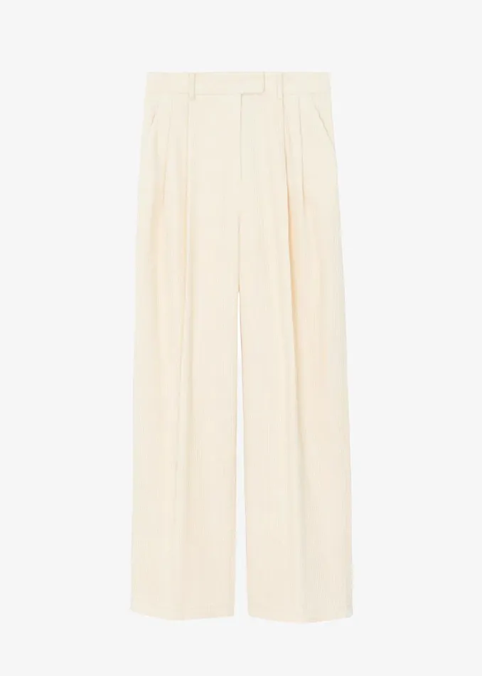 The Frankie Shop Siham Corduroy Pants 8211 Cream Shop Bottoms