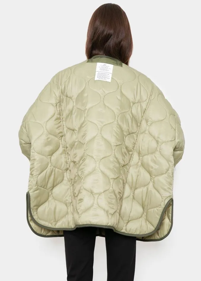 The Frankie Shop Teddy Quilted Jacket 8211 Moss Green Shop Outerwear