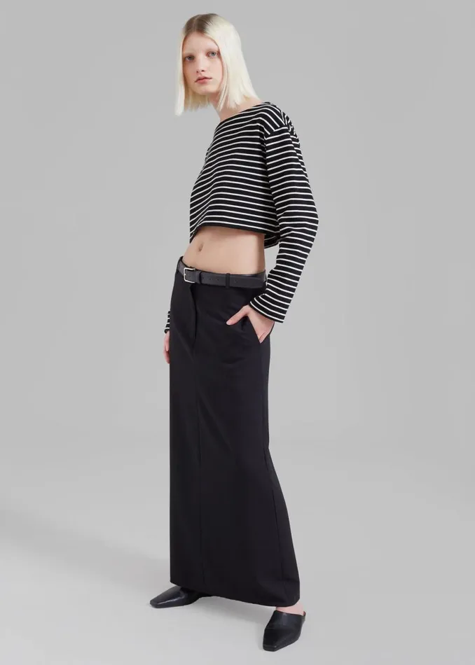 The Frankie Shop Tilla Boatneck Top 8211 White Stripe Shop Tops