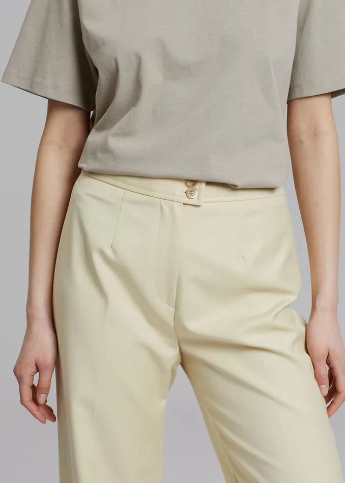 The Frankie Shop Tolko Pants 8211 Pale Yellow Shop Bottoms