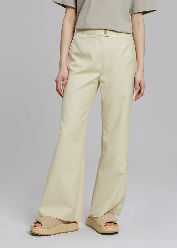 The Frankie Shop Tolko Pants 8211 Pale Yellow Shop Bottoms