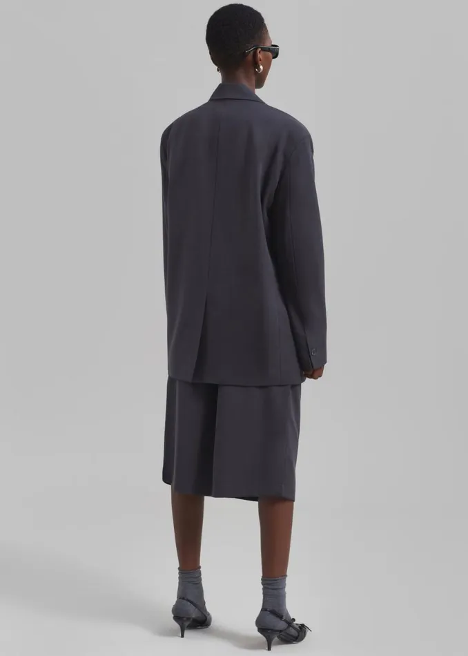The Frankie Shop Wilma Blazer 8211 Charcoal Shop Outerwear