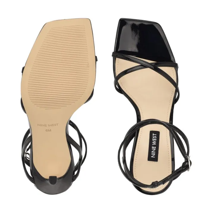 Tidle Ankle Strap Sandals Black Women Nine West Sandals