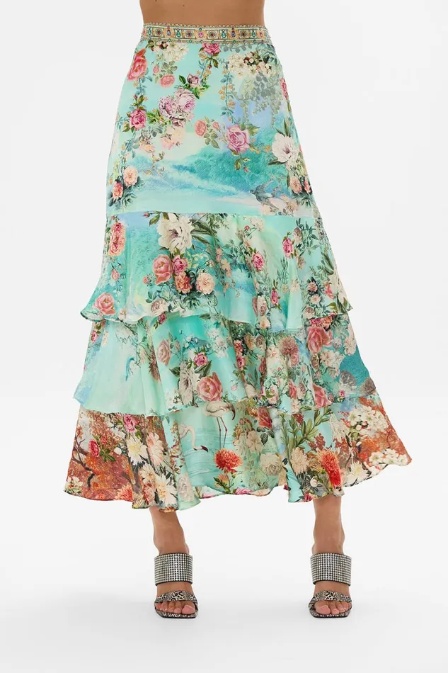 TIERED RUFFLE SKIRT THE JEWELLERY MUSEUM The Jewellery Museum Womens Camilla Skirts