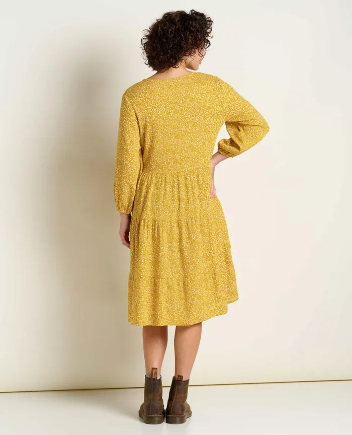 ToadandCo Dresses Manzana Tiered Long Sleeve Dress Pike Ditsy Print 8211 Women039s