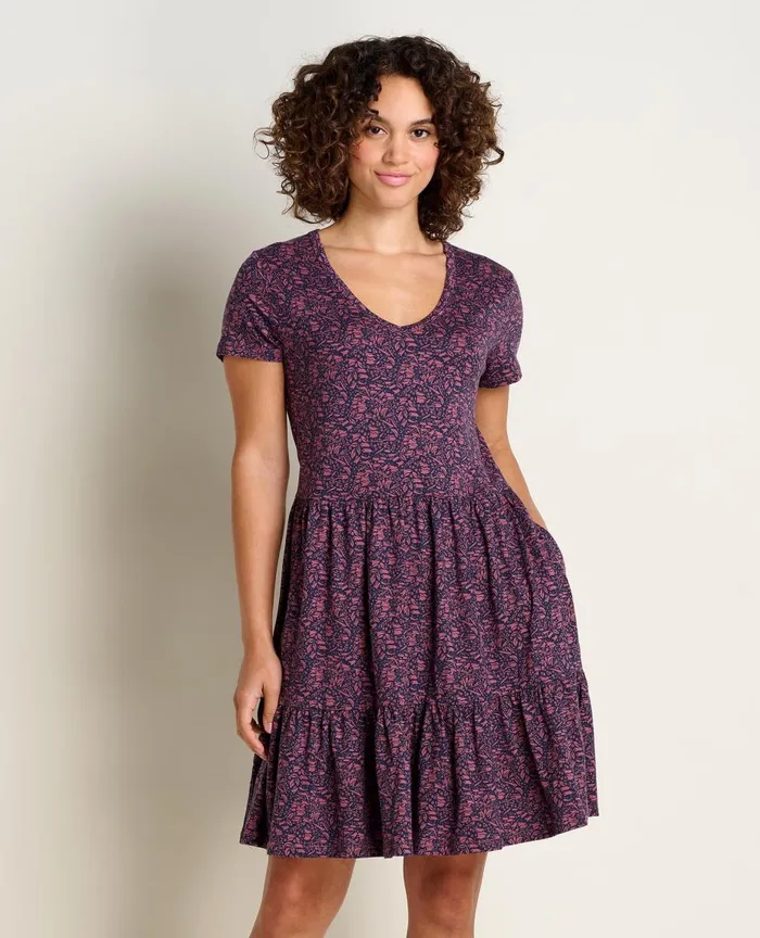 ToadandCo Dresses Marley Tiered Short Sleeve Dress Wild Ginger Spring Print 8211 Women039s
