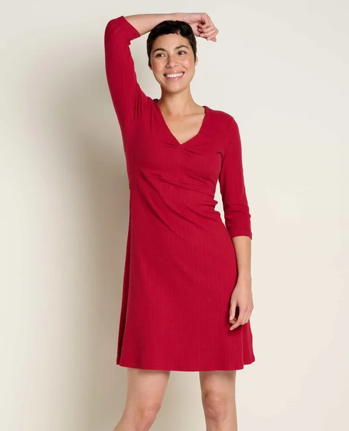 ToadandCo Dresses Rosalinda Cable Rib Dress Berry 8211 Women039s