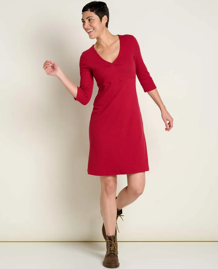 ToadandCo Dresses Rosalinda Cable Rib Dress Berry 8211 Women039s