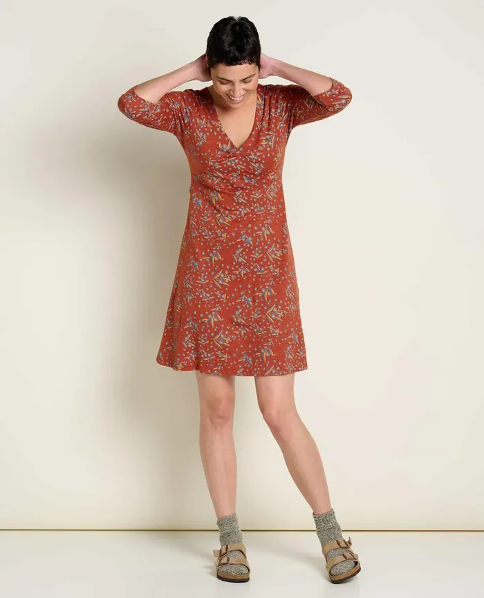 ToadandCo Dresses Rosalinda Dress Cinnamon Seedpod Print 8211 Women039s