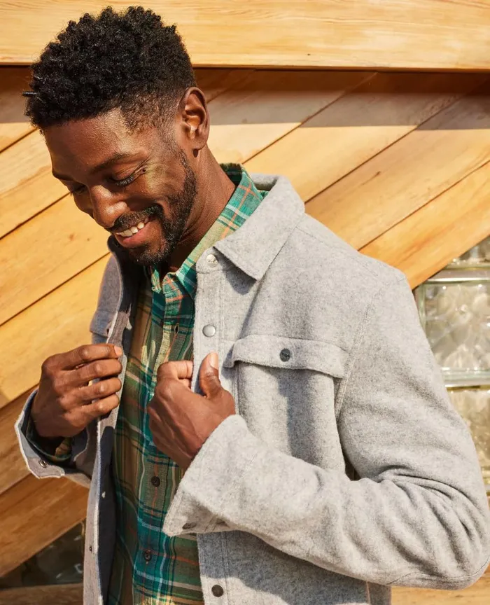 ToadandCo Jackets and Layers Kennicott Shirt Jacket Heather Grey 8211 Men039s