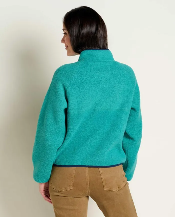 ToadandCo Jackets and Layers Women039s Campo Fleece Pullover Cyan 8211 Women039s
