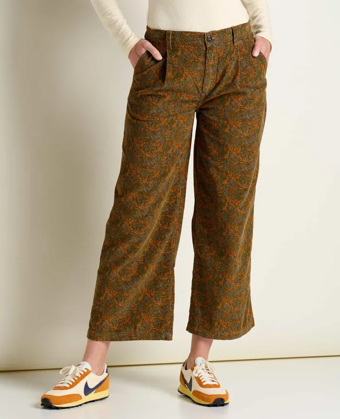 ToadandCo Pants Scouter Cord Pleated Pull On Pant Fir Floral Print 8211 Women039s