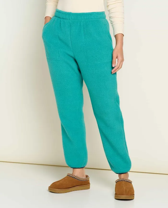 ToadandCo Pants Women039s Campo Fleece Jogger Cyan 8211 Women039s
