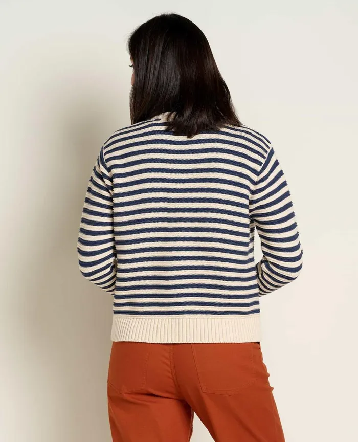 ToadandCo Sweaters Bianca Crew Cardigan True Navy Stripe 8211 Women039s