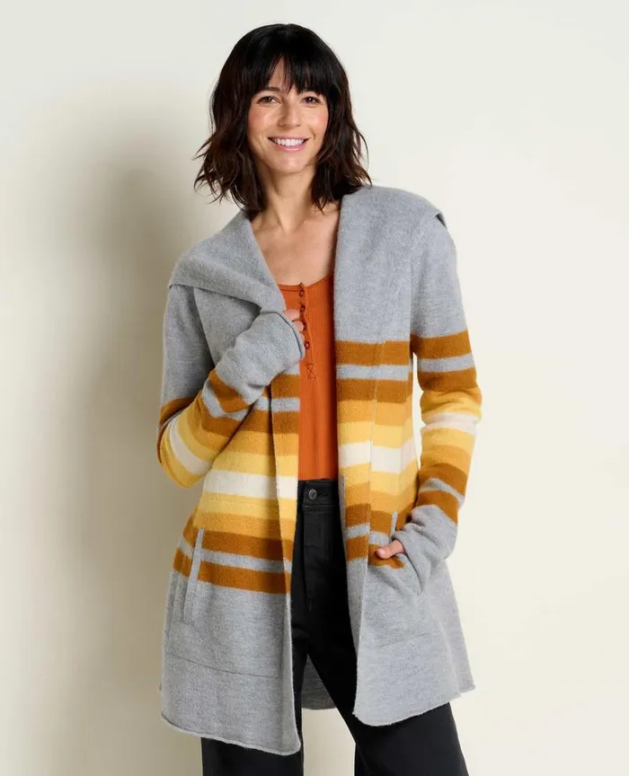 ToadandCo Sweaters Merino Heartfelt Hoodie Acorn Stripe 8211 Women039s