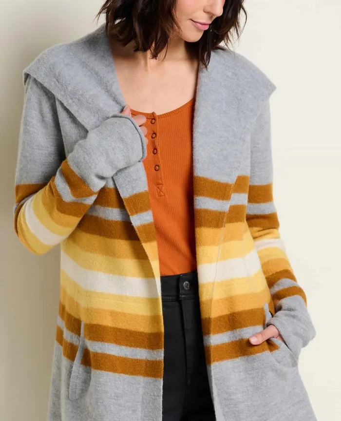 ToadandCo Sweaters Merino Heartfelt Hoodie Acorn Stripe 8211 Women039s