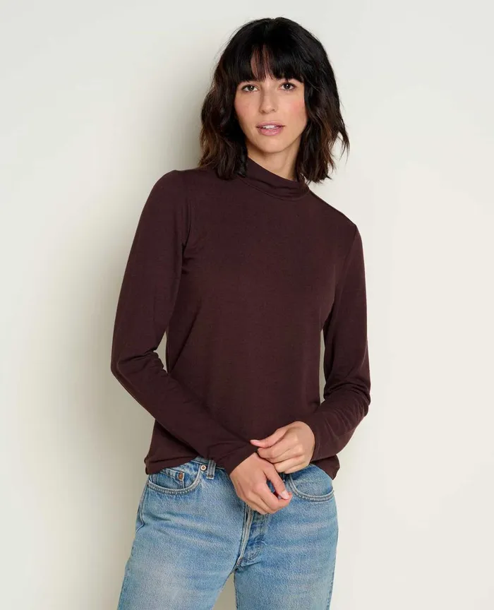 ToadandCo Tops and TShirts Piru Mockneck Long Sleeve Tee Carob 8211 Women039s