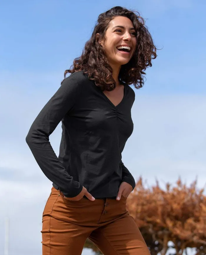 ToadandCo Tops and TShirts Rose Long Sleeve Tee Black 8211 Women039s