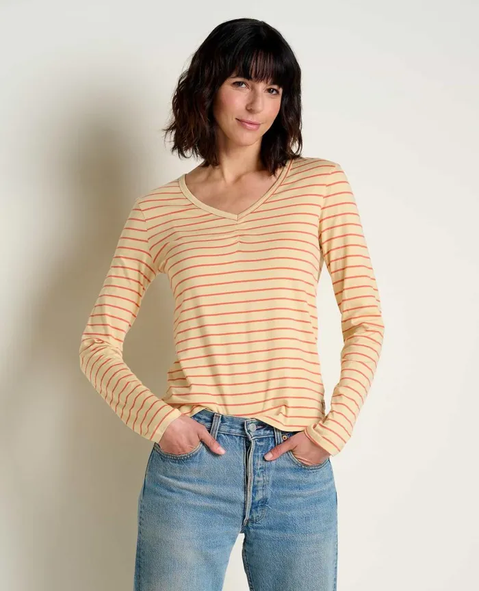 ToadandCo Tops and TShirts Rose Long Sleeve Tee Papaya Bold Stripe 8211 Women039s