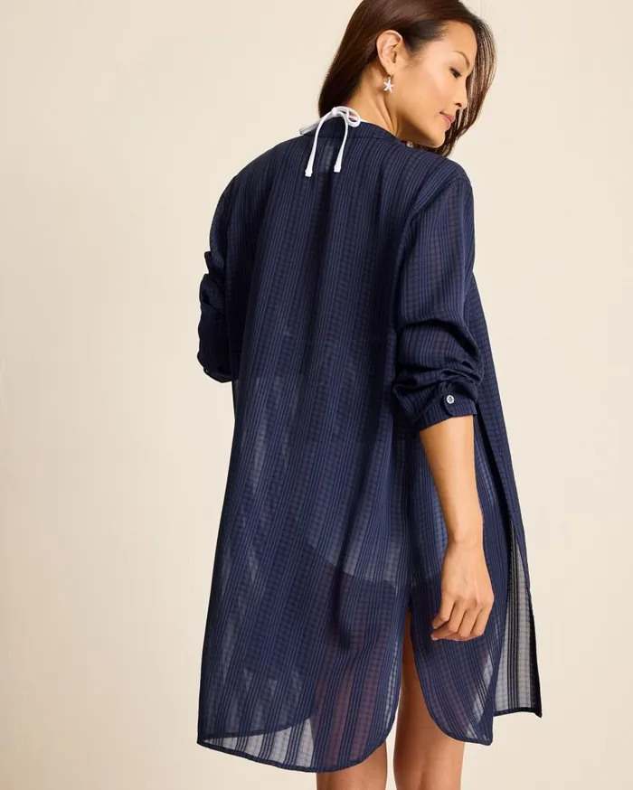 Tommy Bahama Beach Coverups Cadiz Chiffon Boyfriend Beach Shirt Mare Navy 8211 Women Tommy Bahama Beach Coverups Cadiz Chiffon Boyfriend Beach Shirt Mare Navy 8211 Women
