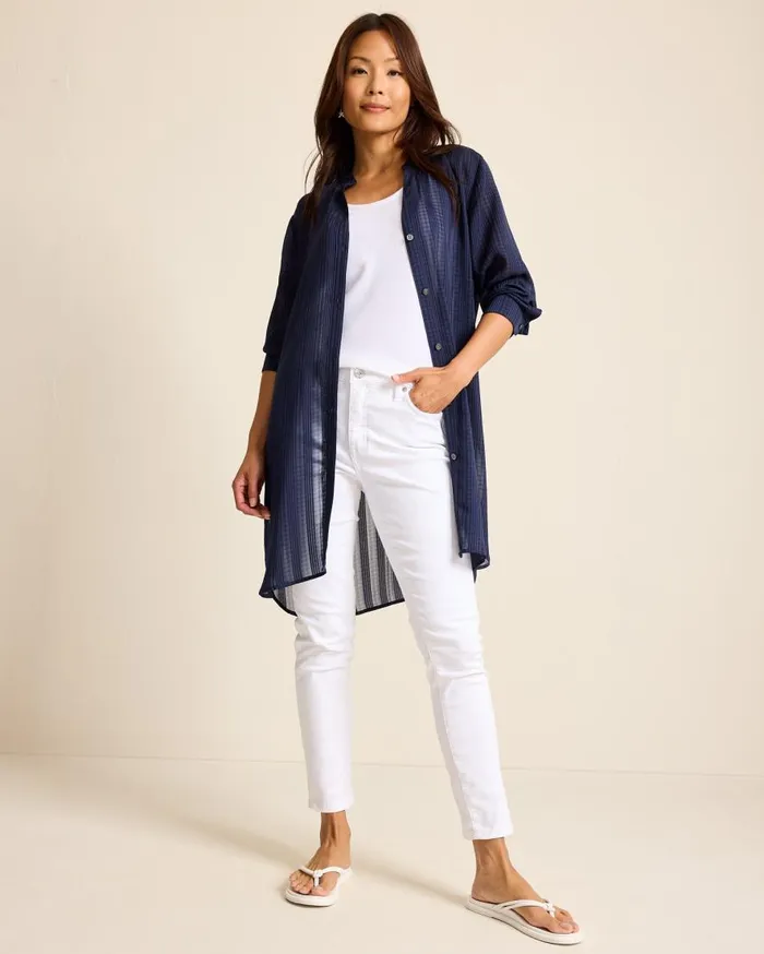 Tommy Bahama Beach Coverups Cadiz Chiffon Boyfriend Beach Shirt Mare Navy 8211 Women Tommy Bahama Beach Coverups Cadiz Chiffon Boyfriend Beach Shirt Mare Navy 8211 Women