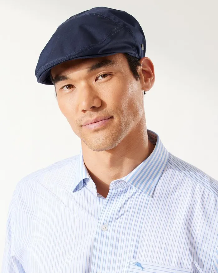 Tommy Bahama Hats and Caps Graham Packable Flat Cap Navy 8211 Men