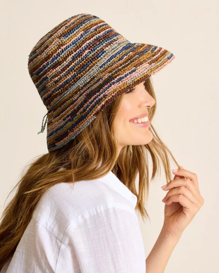 Tommy Bahama Hats and Caps Iris Raffia Bucket Hat Mixed Brown 8211 Women Tommy Bahama Hats and Caps Iris Raffia Bucket Hat Mixed Brown 8211 Women