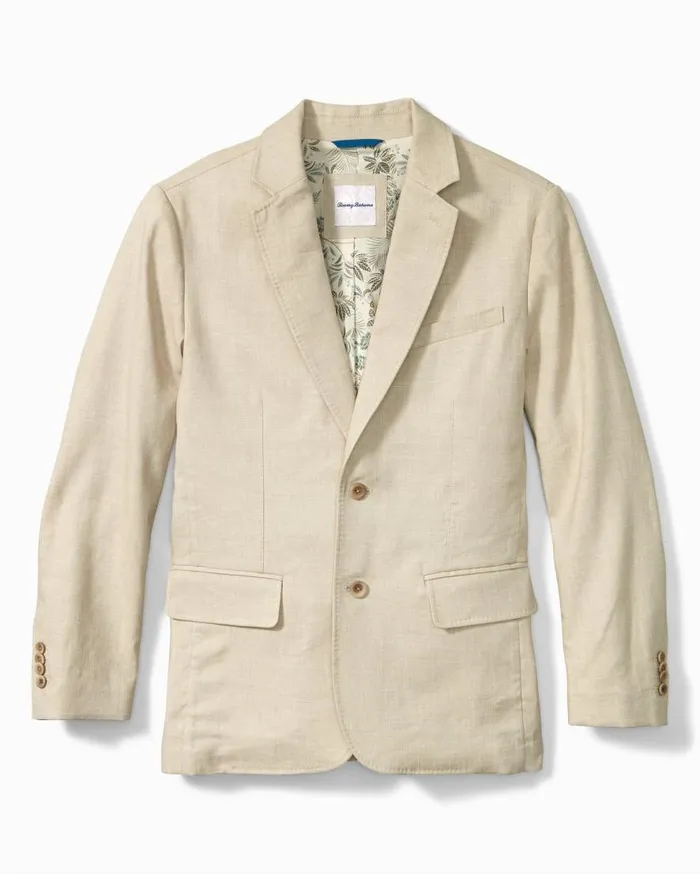 Tommy Bahama Jackets and Outerwear Latigo Beach LinenBlend Blazer Stone Khaki 8211 Men
