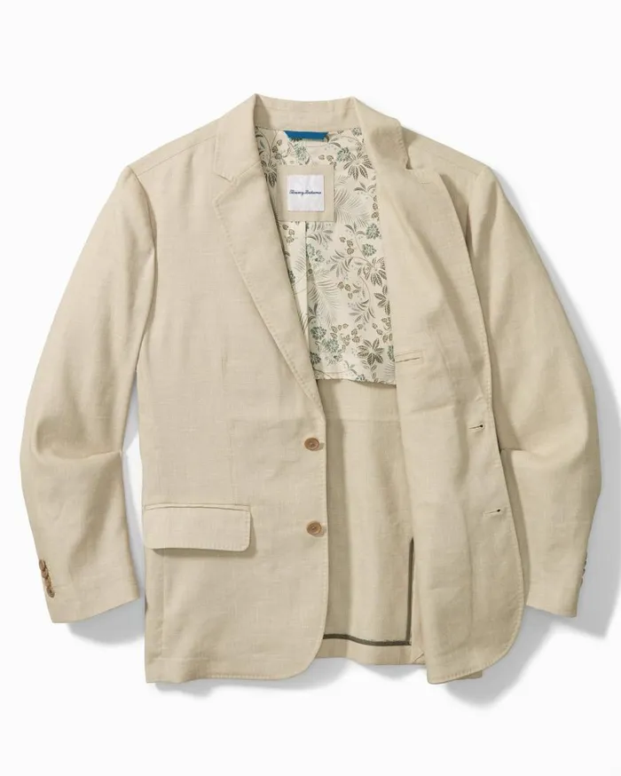 Tommy Bahama Jackets and Outerwear Latigo Beach LinenBlend Blazer Stone Khaki 8211 Men