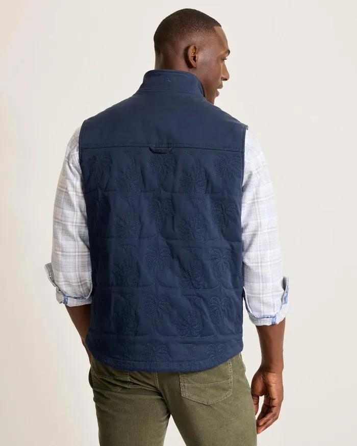 Tommy Bahama Jackets and Outerwear Palisades Palm Quilted Vest Maritime 8211 Men