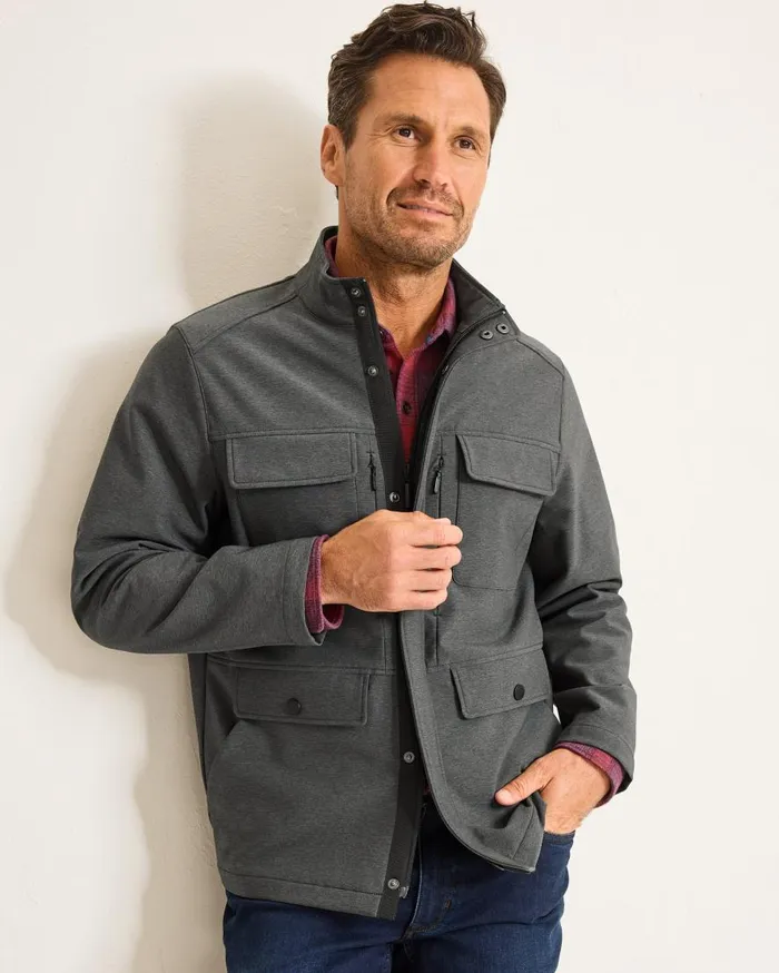 Tommy Bahama Jackets and Outerwear Stanley Park Softshell Field Jacket Coal 8211 Men