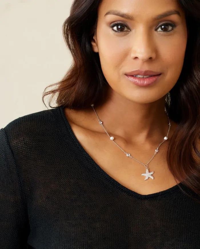 Tommy Bahama Jewelry Island Essence Rose Gold Starfish Pearl Necklace Rose Gold 8211 Women