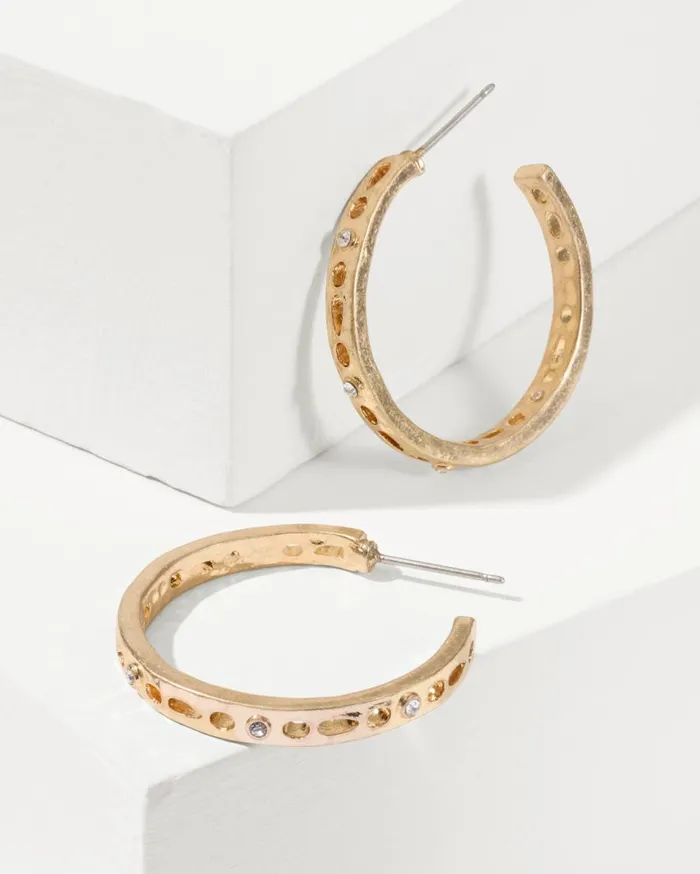 Tommy Bahama Jewelry Madeira Large Hoop Earrings Gold 8211 Women
