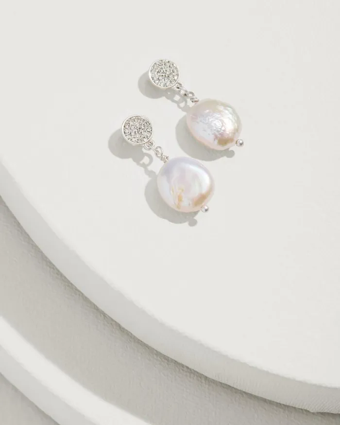 Tommy Bahama Jewelry Marco Island Freshwater Pearl Drop Earrings Silver 8211 Women