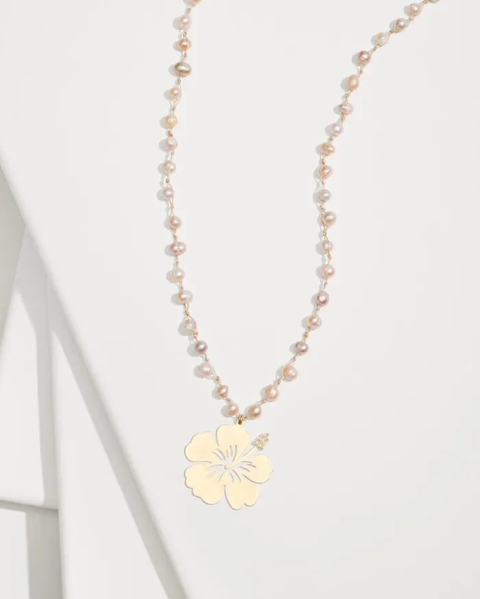 Tommy Bahama Jewelry Tropical Blooms Hibiscus Pendant Pearl Necklace Pink 8211 Women Tommy Bahama Jewelry Tropical Blooms Hibiscus Pendant Pearl Necklace Pink 8211 Women