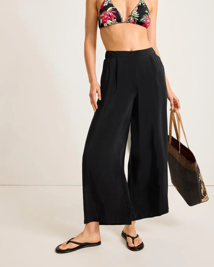 Tommy Bahama Pants and Crops Calypso Crepe Beach Pants Black 8211 Women