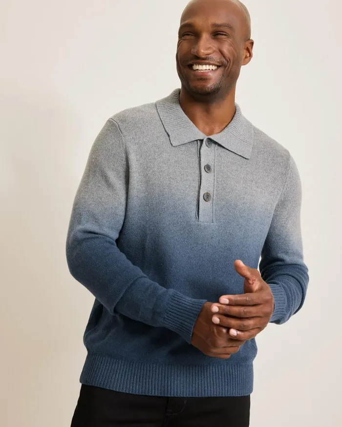 Tommy Bahama Polos Ombr DipDye Sweater Polo Dress Blues 8211 Men Tommy Bahama Polos Ombr DipDye Sweater Polo Dress Blues 8211 Men