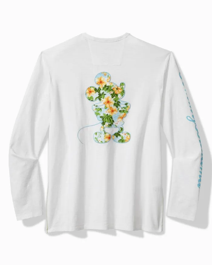 Tommy Bahama Shirts Disney Postcard To Paradise LongSleeve Lux TShirt White 8211 Men