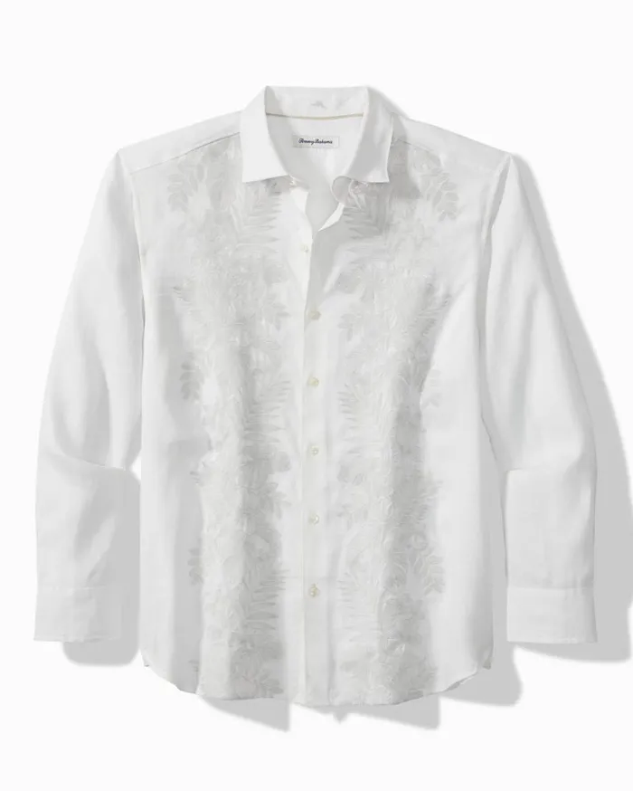 Tommy Bahama Shirts Down The Isle LongSleeve Linen Shirt White 8211 Men