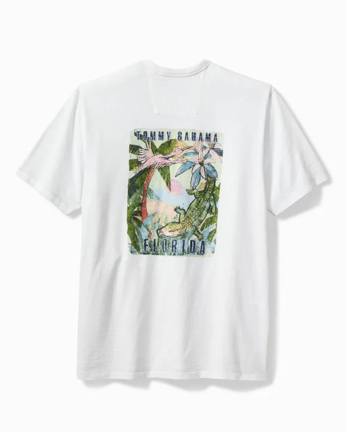 Tommy Bahama Shirts Later Gator ShortSleeve Lux TShirt White 8211 Men