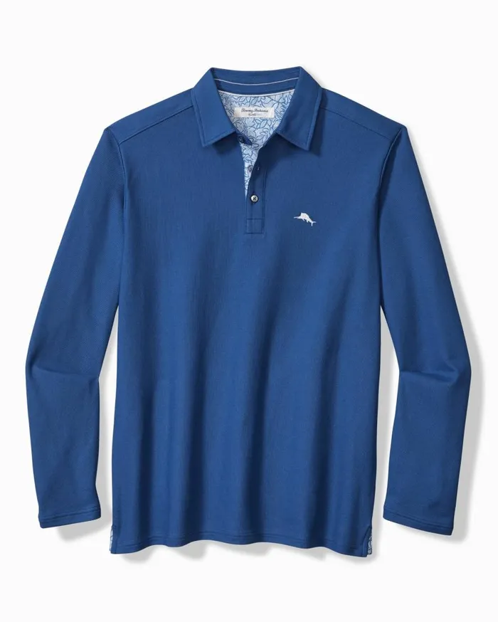 Tommy Bahama Shirts Seaside Soiree Five O039Clock IslandZone Polo Monaco Blue 8211 Men
